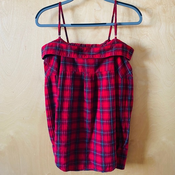 Urban Outfitters Cold Shoulder Fashion Red Flannel - Picture 5 of 6